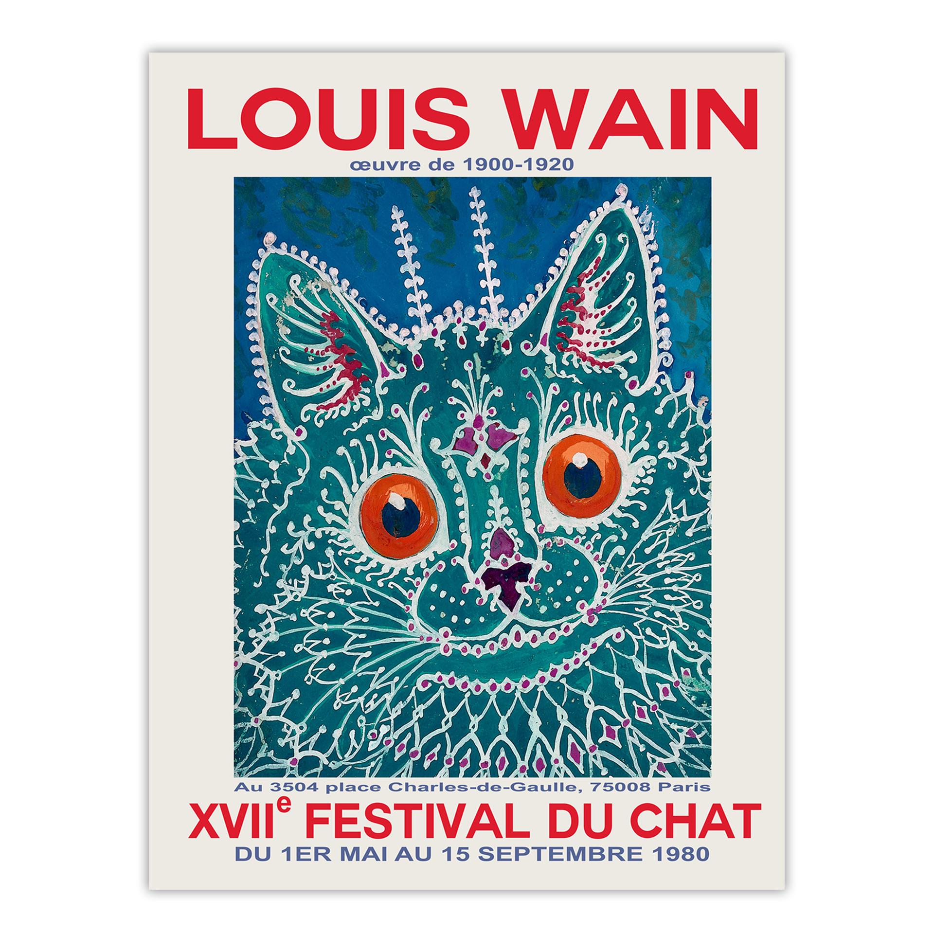 Louis Wain Cat Art Print: Vintage Festival Du Chat Poster - Etsy