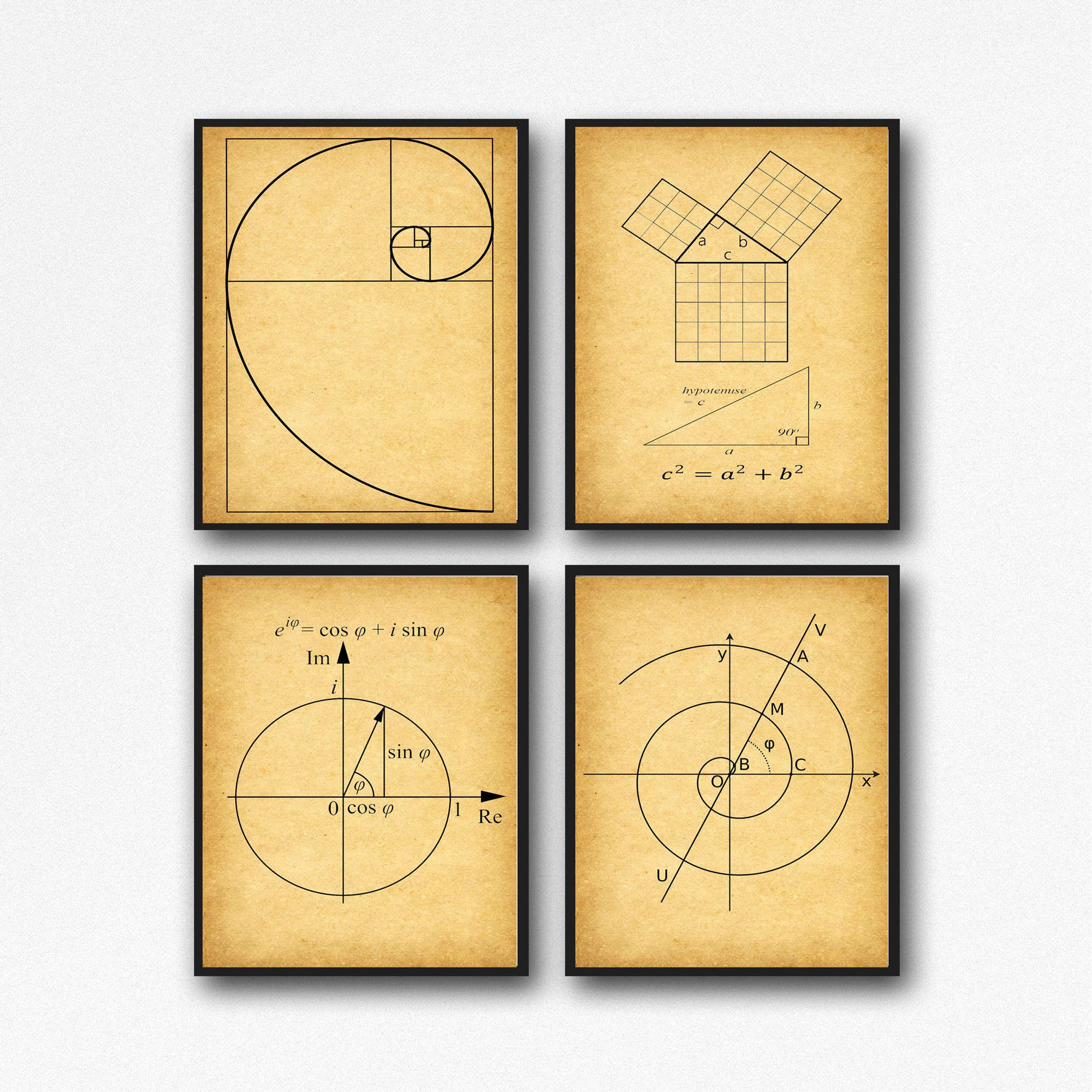 Math Gift Poster Set of Math Posters For Math Student WB210