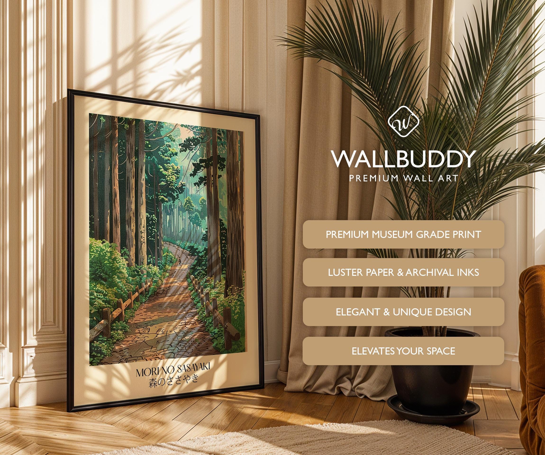 Japanese Forest Trail Art Print: Asian Inspired Decor - Etsy