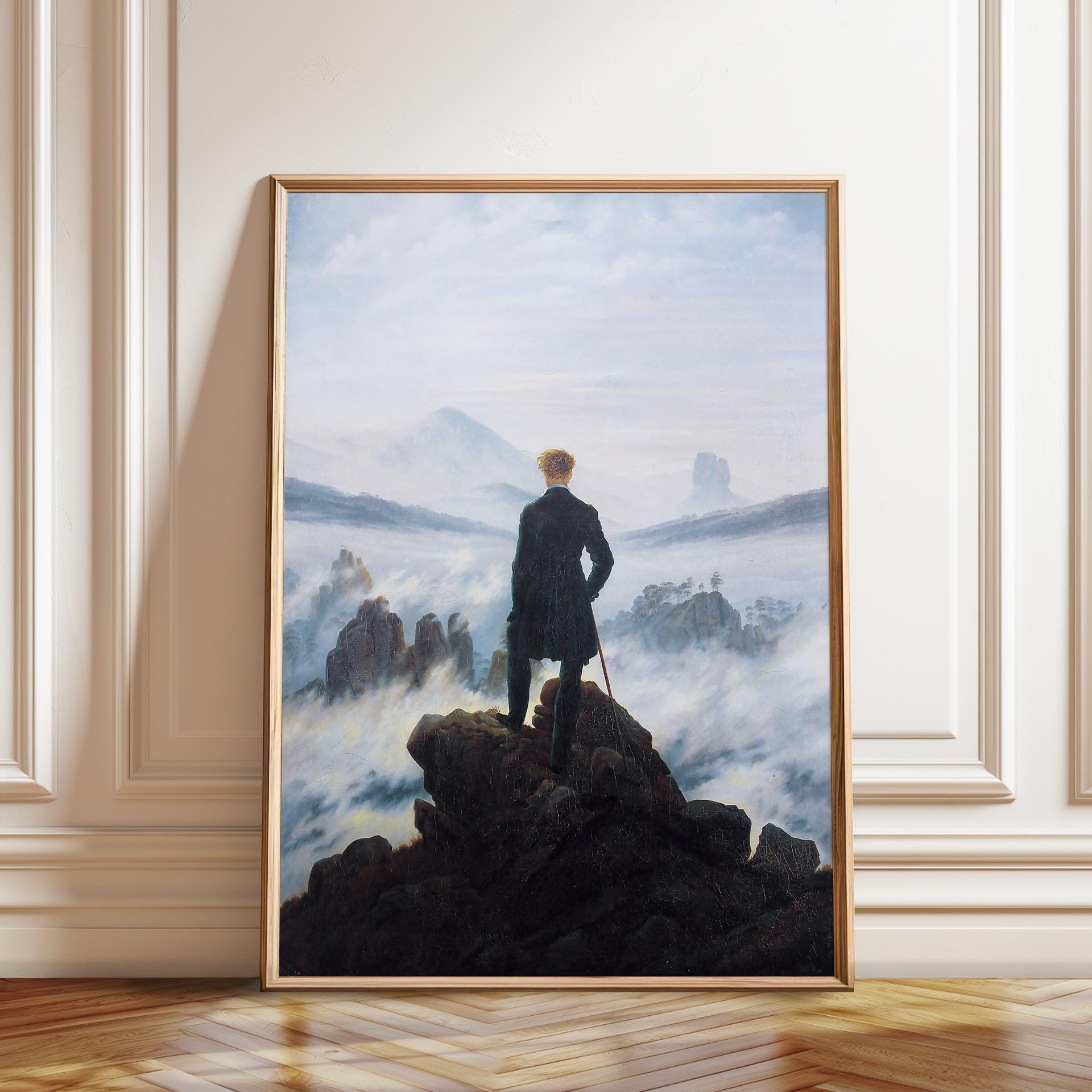 カスパー・ダーヴィト・フリードリヒ版画：霧の海の上の放浪者 - Etsy 日本