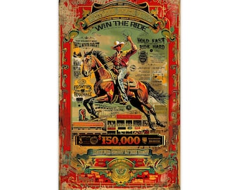 Westwood Ranch Rodeo Poster: Vintage Cowboy Equestrian Art Print