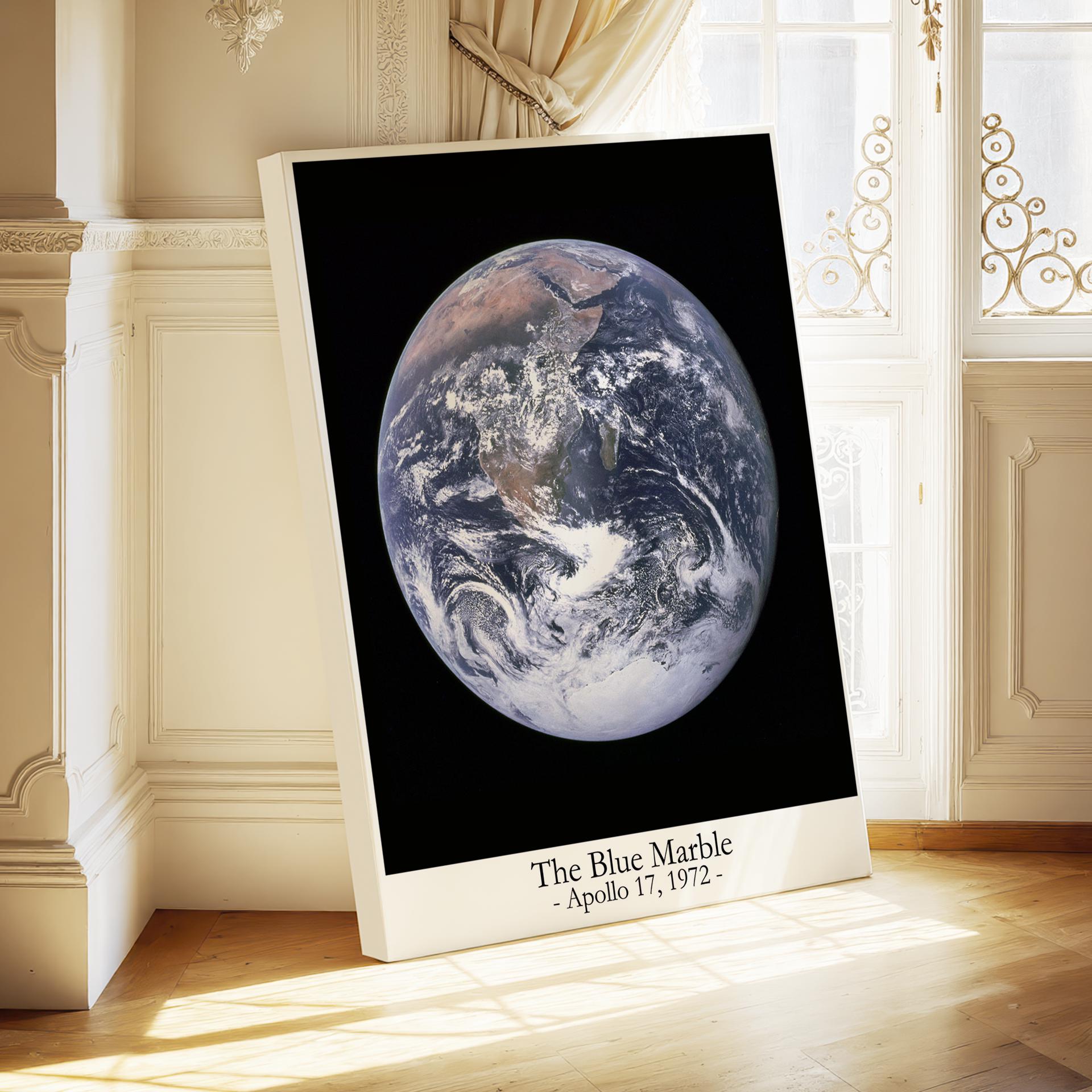 The Blue Marble Earth Photo: Apollo 17 Space Print - Framed