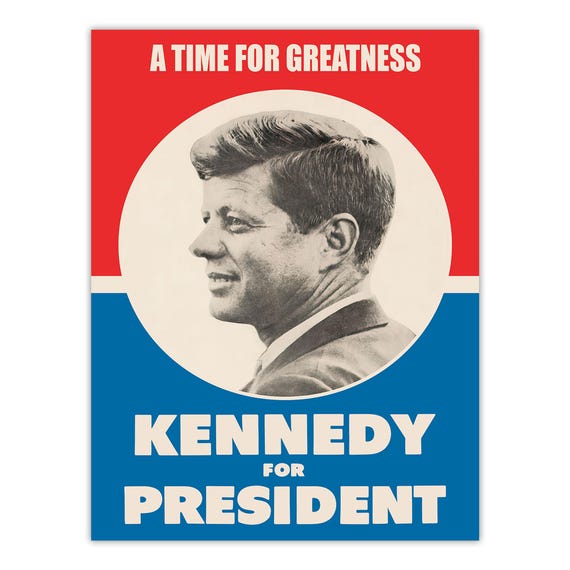 JFK大統領選挙キャンペーンポスター：ヴィンテージ選挙記念品 - Etsy 日本