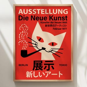 Discover the Fusion: The New Art Berlin Tokyo - German Japanese Exhibition Poster - Striking design -Poster, Framed, and Canvas Print