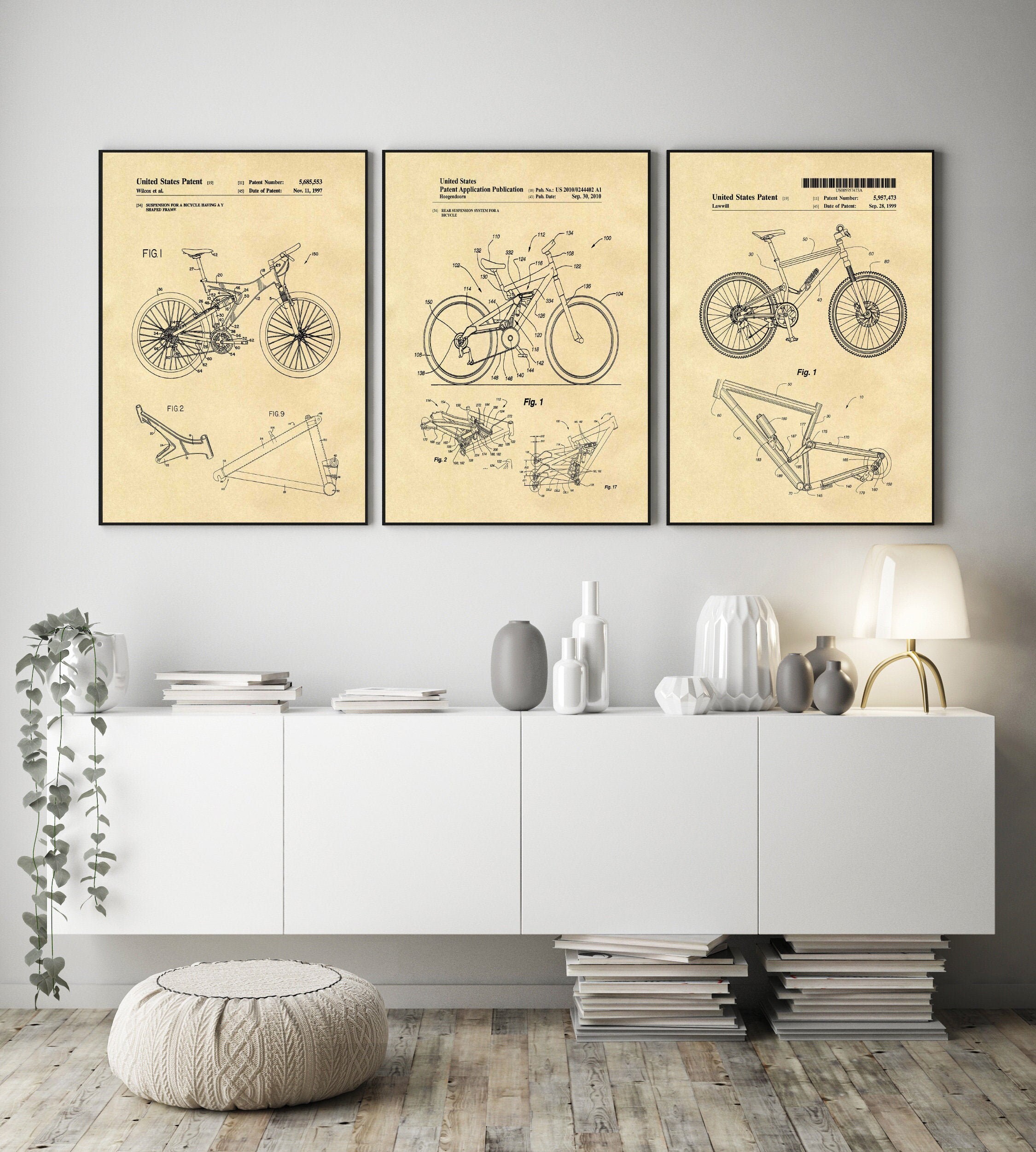 Mountain Bike Posters Mountain Bike Decor Cycling Poster