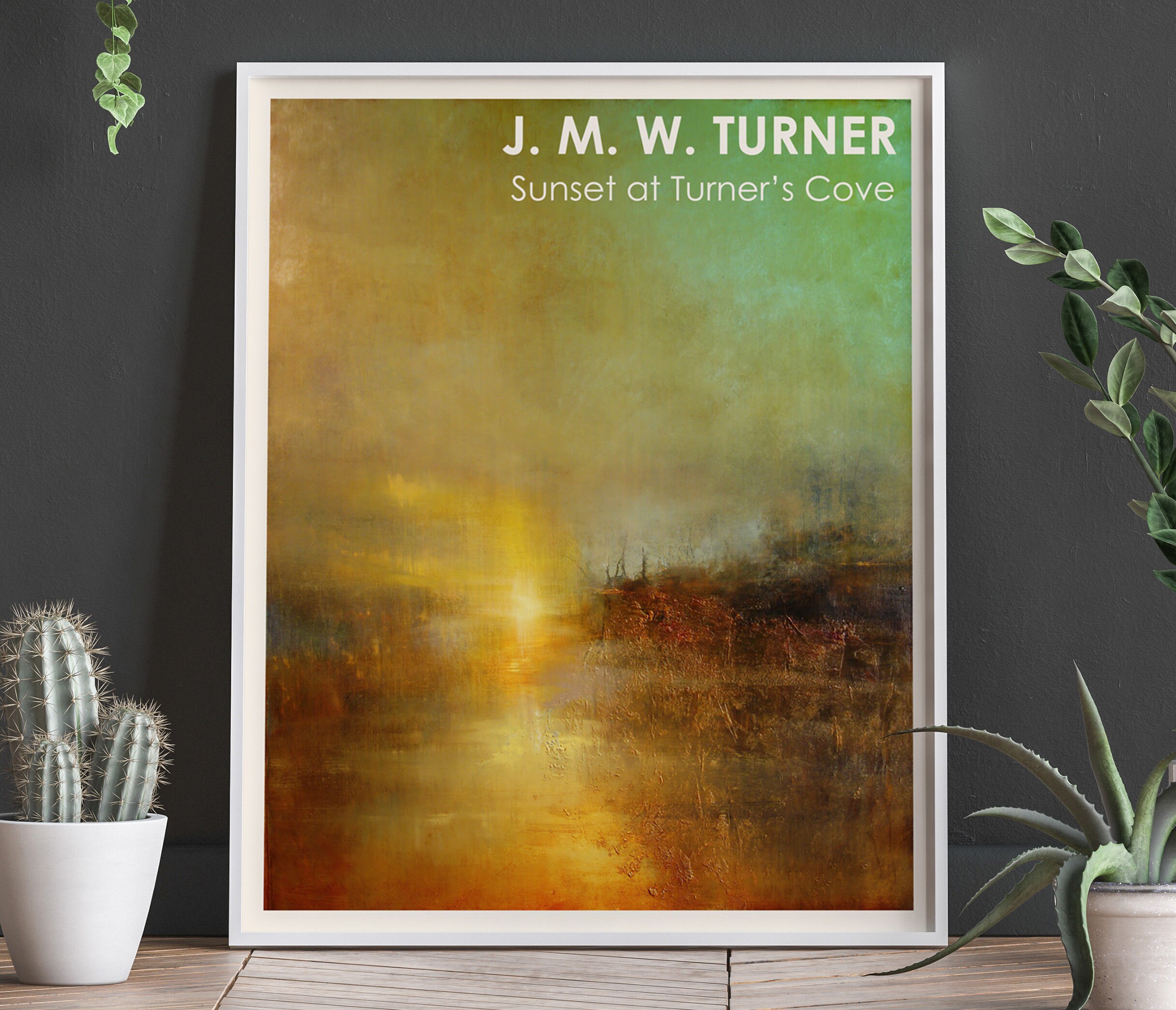 Sunset at Turners Cove by William Turner Modern Painting Abstract Oil