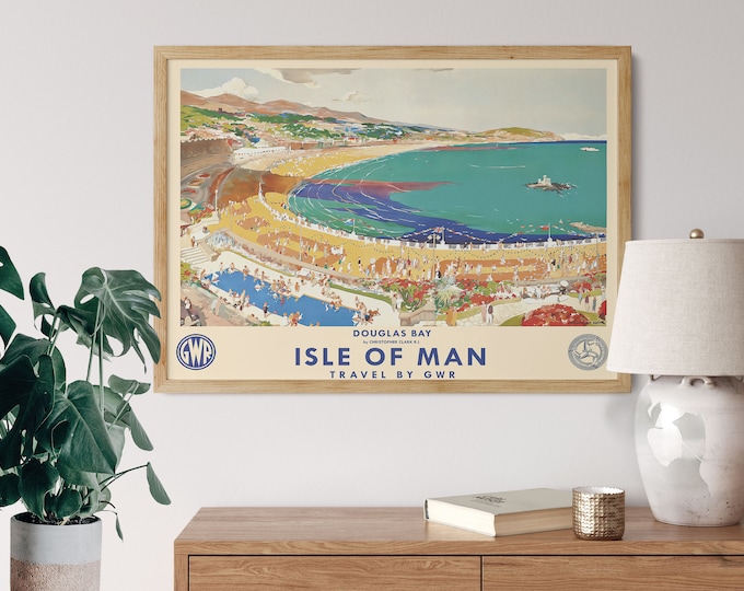 Isle of Man Vintage Travel Poster Vintage Travel Art Explore the Enchanting Isle of Man - Vintage Travel Poster for Wanderlust Souls