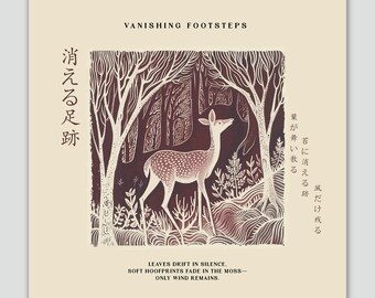 山地司、【鹿の住む森10】、希少な額装用画集より、新品額装付、状態良好 il_340x270.6793997654_iecg.jpg