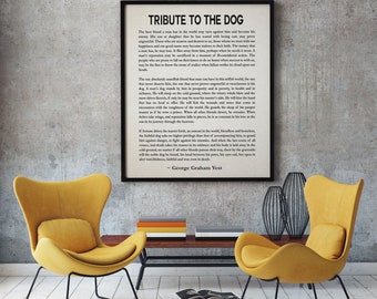 Dog Lover Gift Dog Poster Dog Owner Gift for Dog Wall Art Dog Print Dog Decor Dog Gift Dog Speech Tribute To The Dog Speech