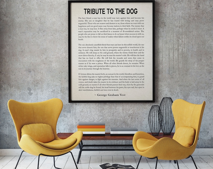 Dog Lover Gift Dog Poster Dog Owner Gift for Dog Wall Art Dog Print Dog Decor Dog Gift Dog Speech Tribute To The Dog Speech