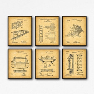 Bridge Patent Art Print: Vintage Architecture Design Poster