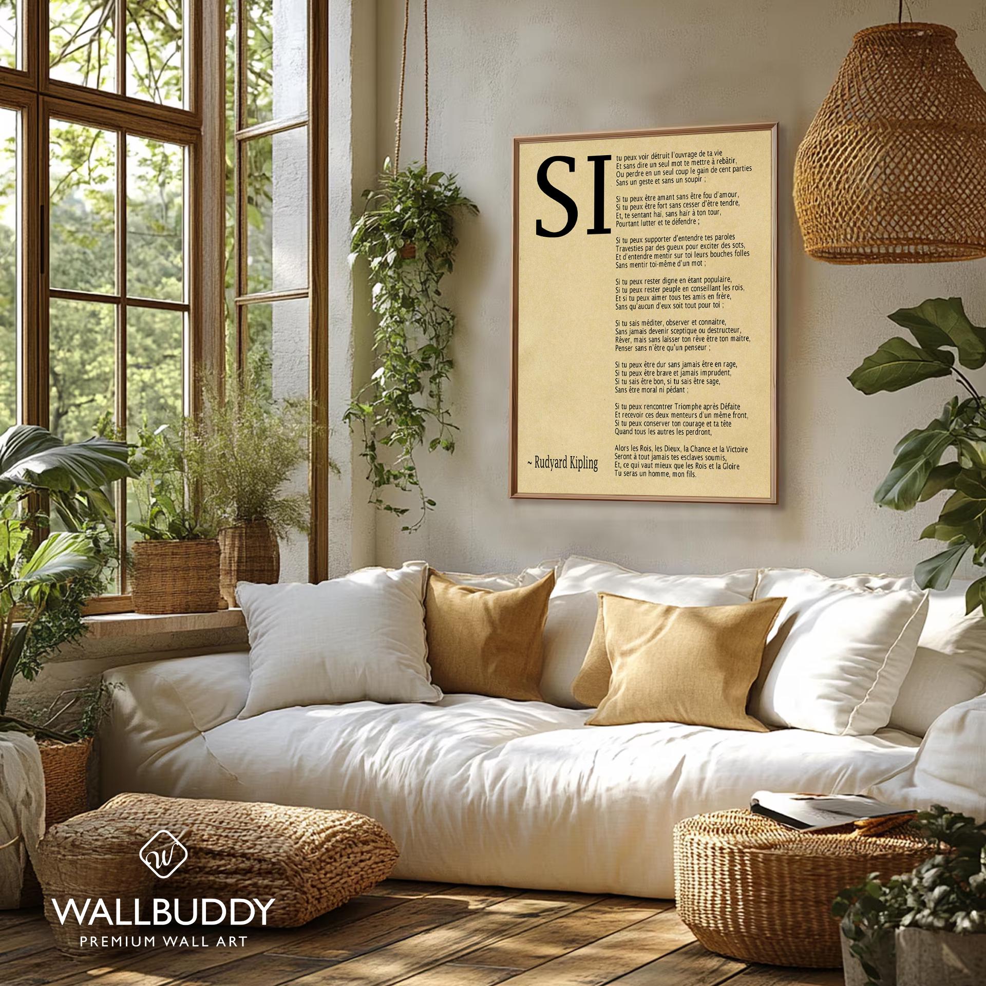 Si Par Rudyard Kipling Poème En Français - Poster, Framed, and Canvas ...