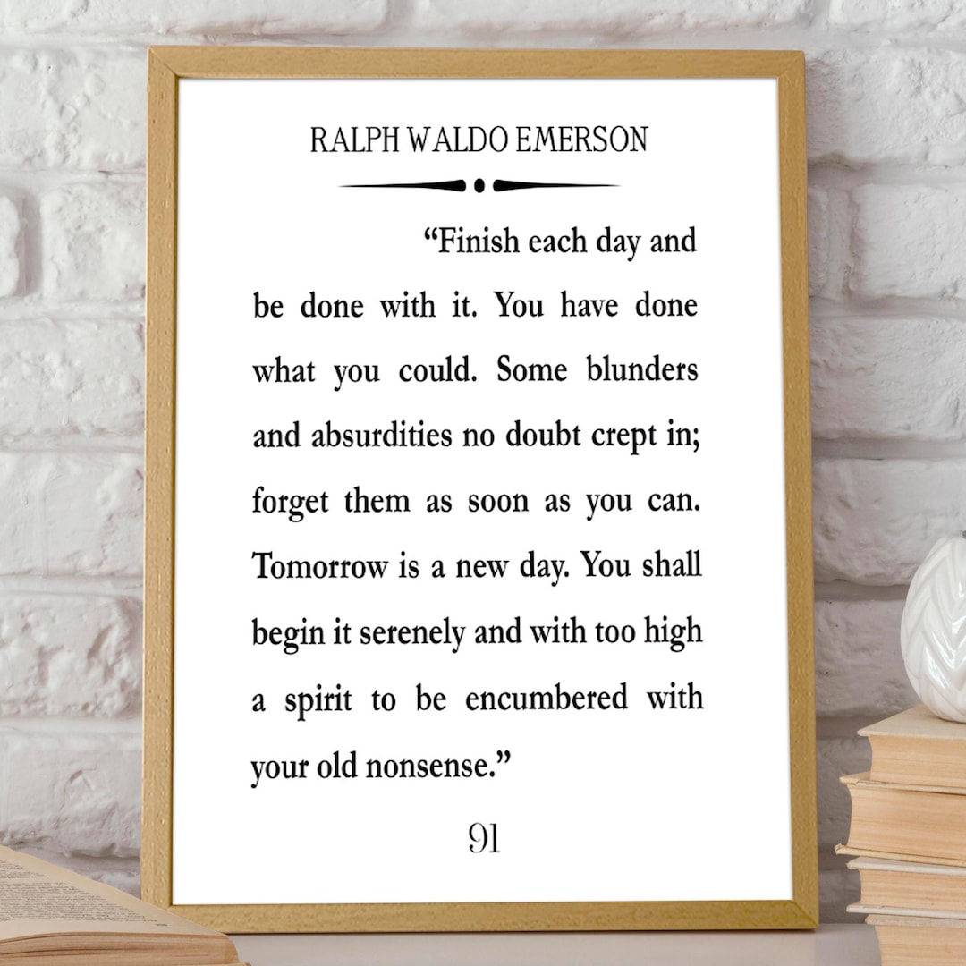 Ralph Waldo Emerson Quote Print: Friendship Gift, Sister Gift - Etsy