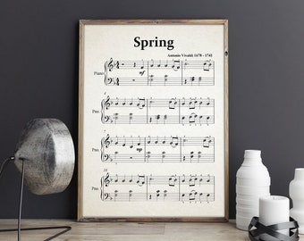 Spring by Vivaldi Sheet Music - Classical Music Sheet - Classical Music Posters - Music Prints