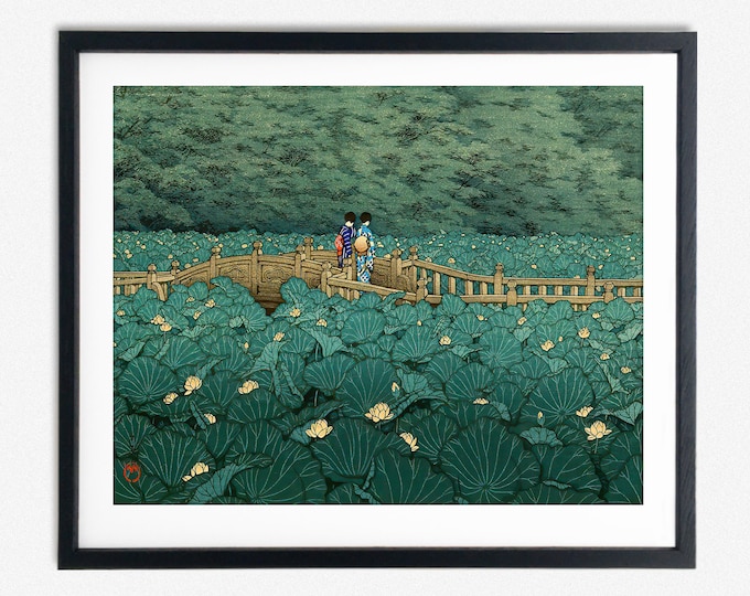 Serene Japanese Eco Painting of a Green Field - Perfect for Japanese Decor Japanese Eco Painting Japanese Wall Decor Tranquil Beauty Artwork