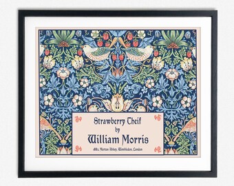 William Morris Poster Strawberry Thief by William Morris Print
