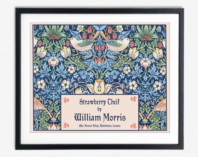 William Morris Poster Strawberry Thief by William Morris Print