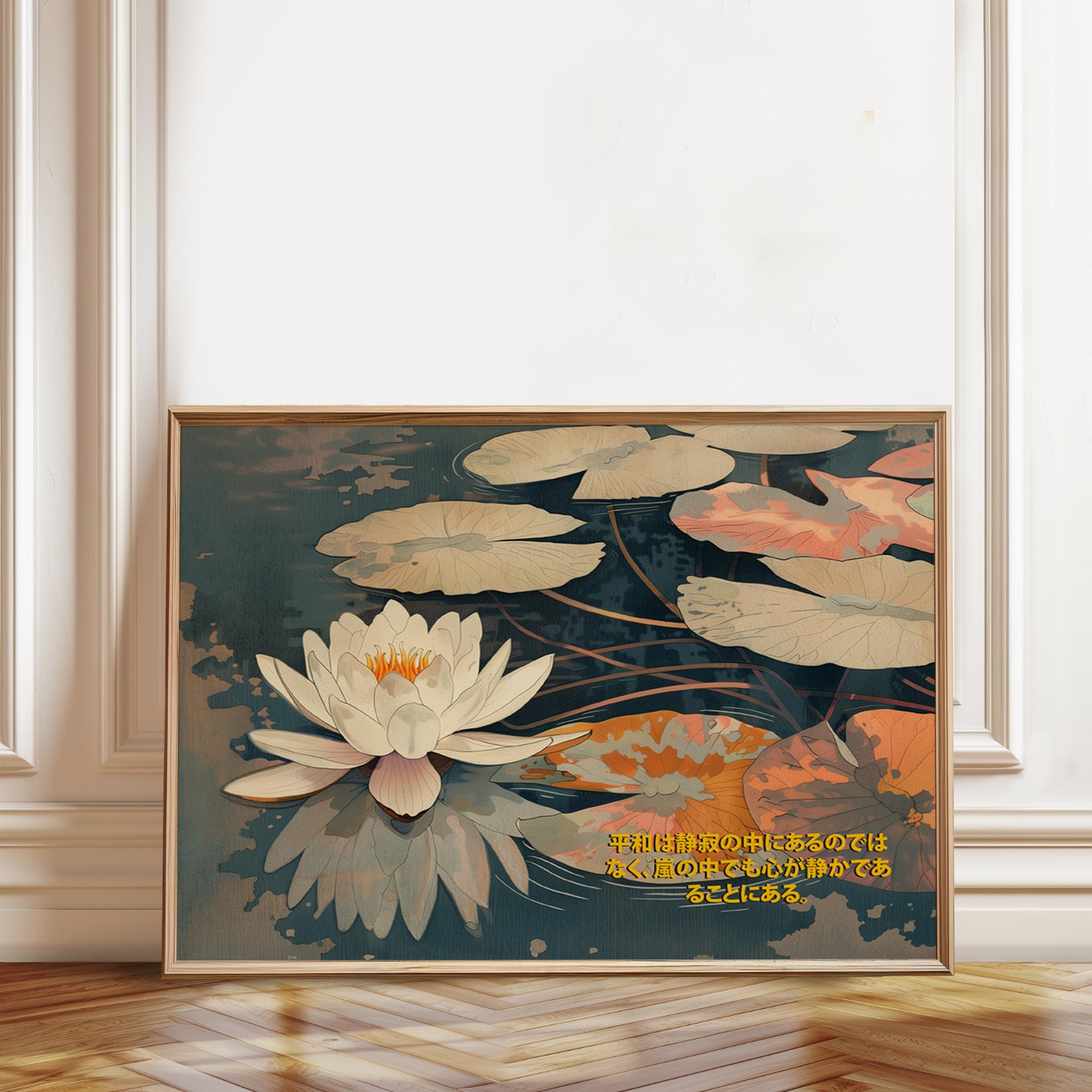 日本の蓮池の版画:アジアの花の風景画の壁アート - Etsy 日本 日本の蓮池の版画:アジアの花の風景画の壁アート - Etsy 日本