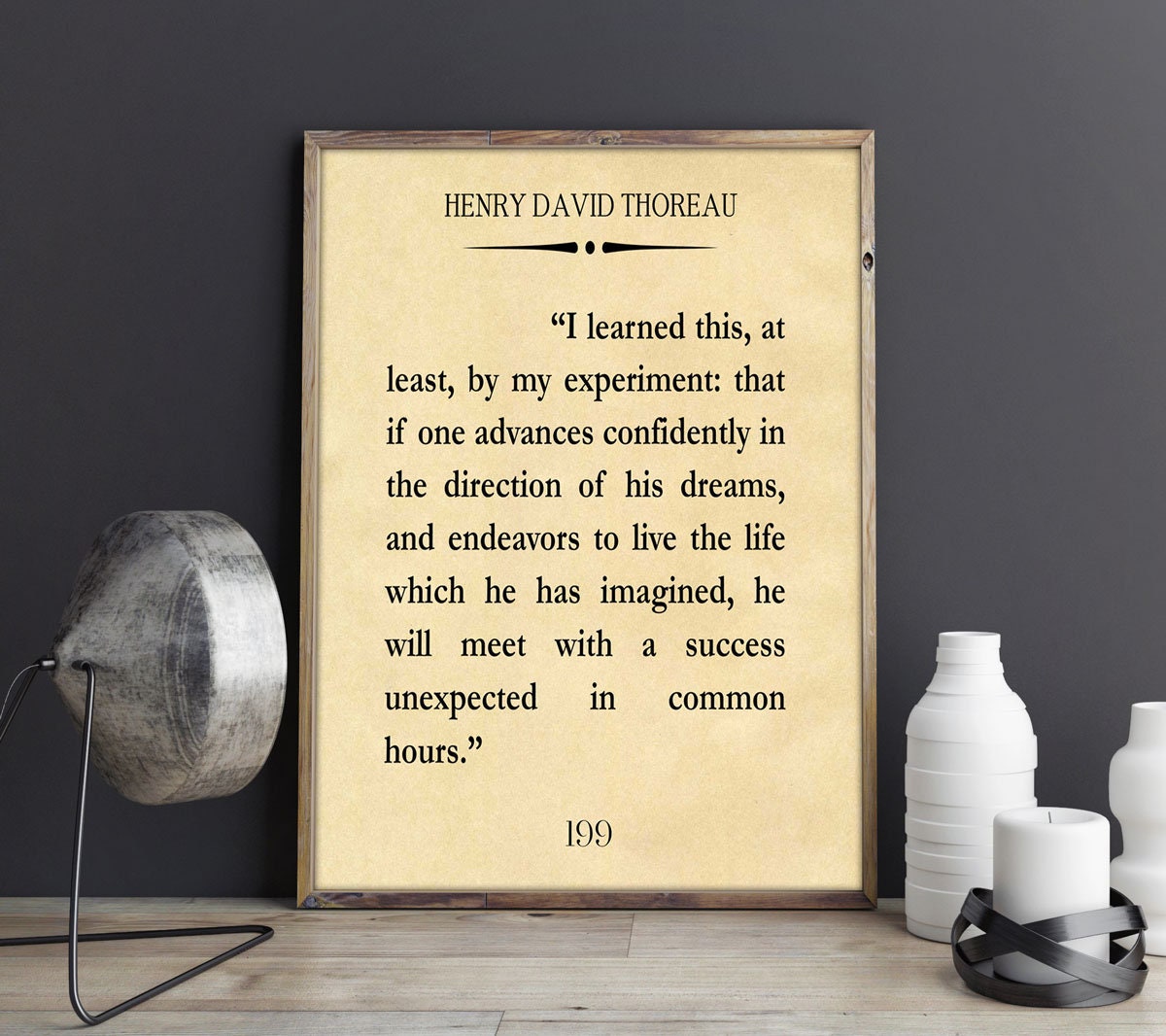 Thoreau Quote Walden Quote Walden Book Art Uncommon Hours Quote Henry
