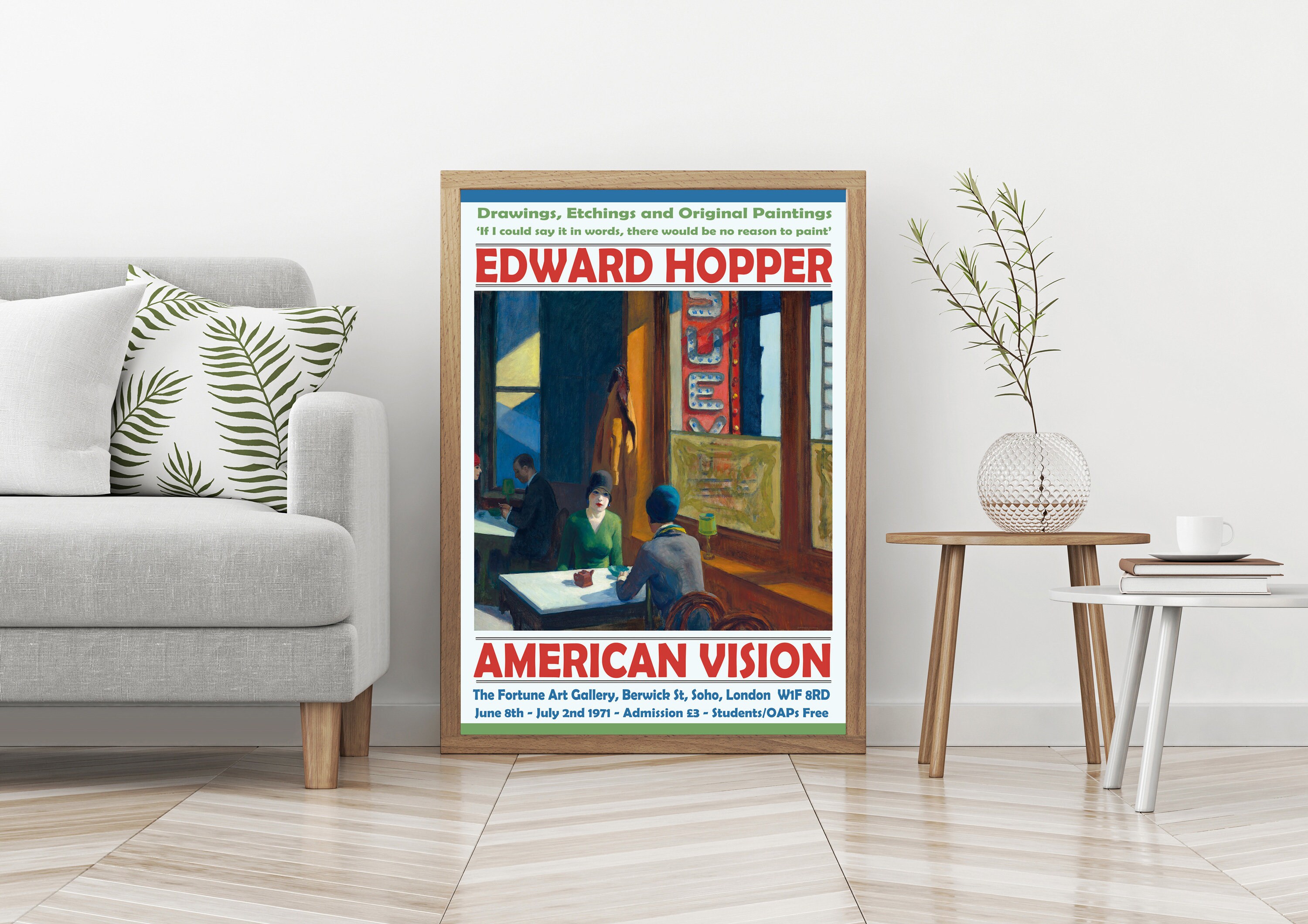 Edward Hopper Exhibition Poster Edward Hopper