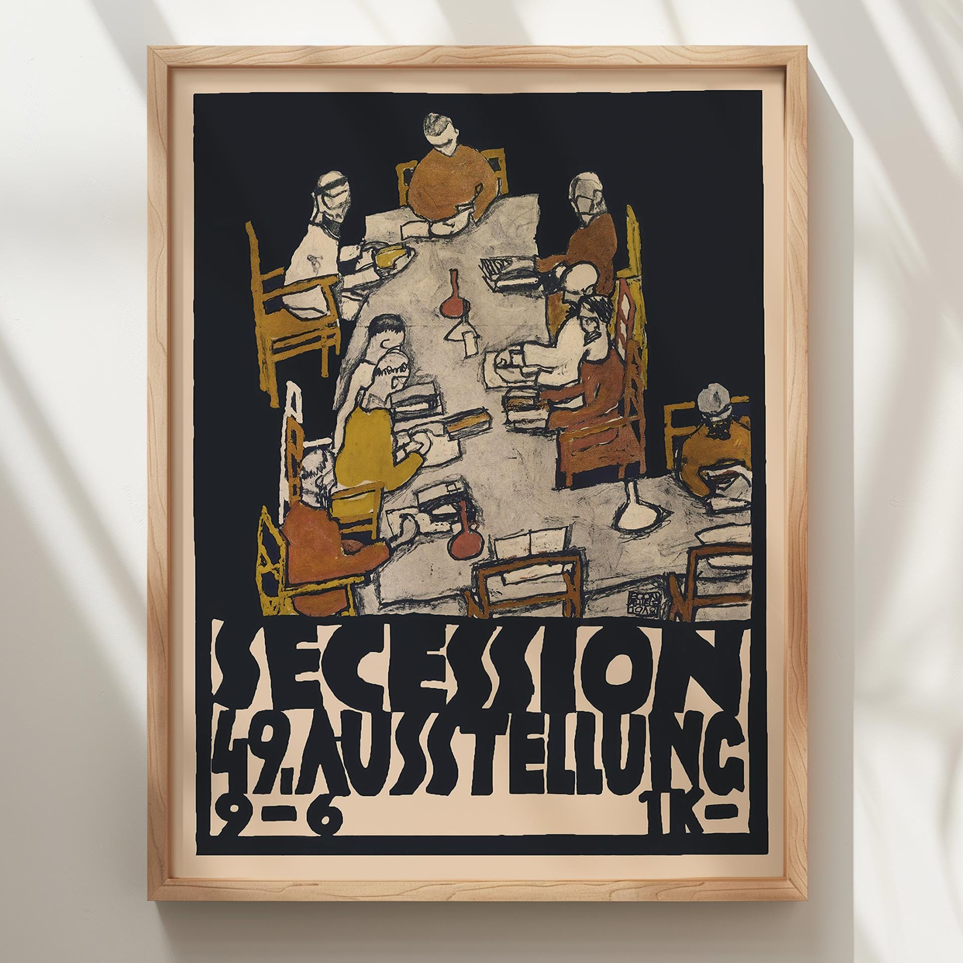 Egon Schiele Vienna Secession Poster, Art Nouveau Exhibition Print