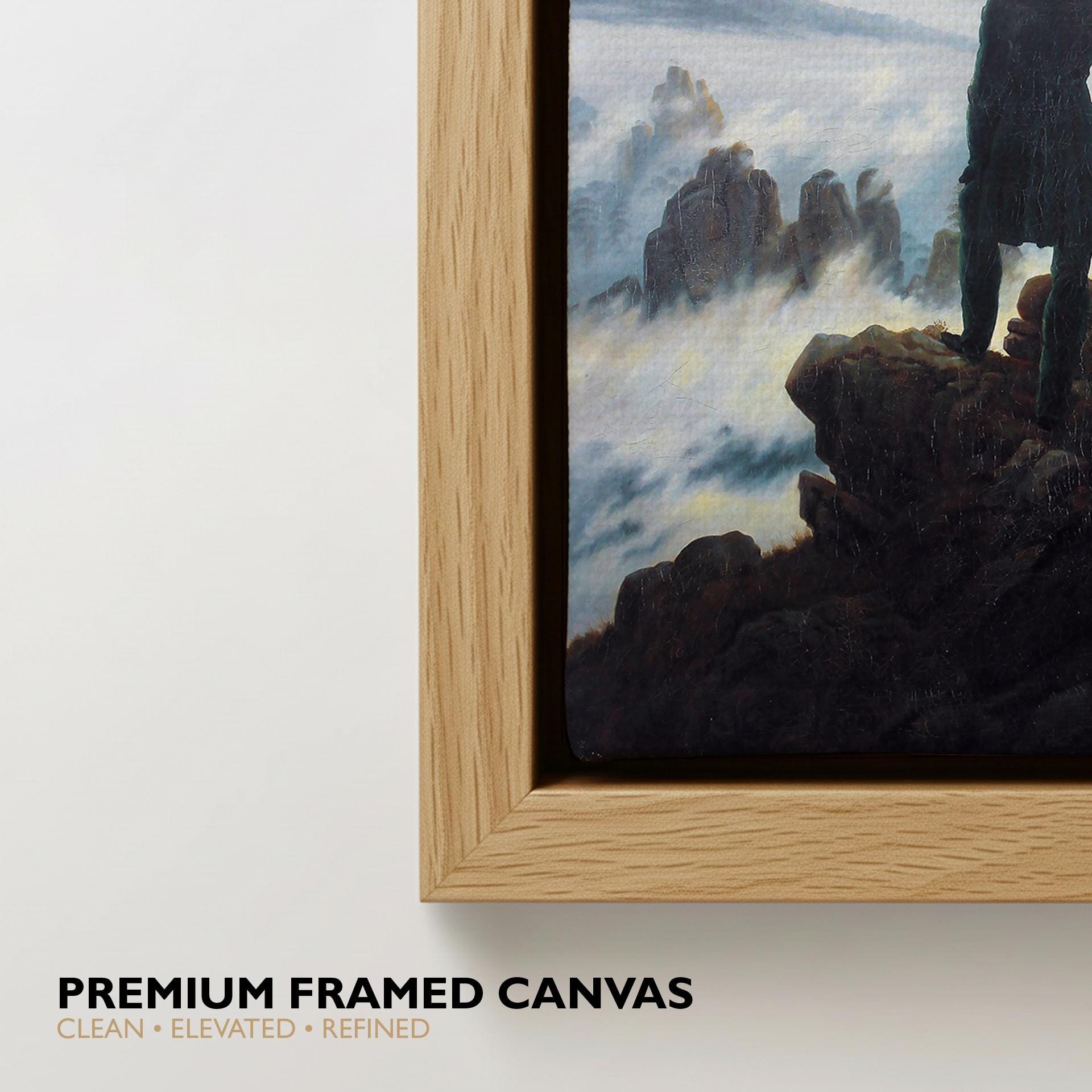 イギリス ダービー ダービシャー 額入り 風景画 イギリス購入 チャーチ カスパー・ダーヴィト・フリードリヒ版画：霧の海の上の放浪者 - Etsy 日本