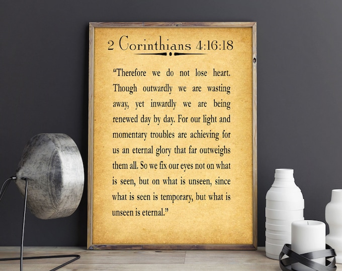 Bible Quote from 2 CORINTHIANS 4:16-18 St Paul