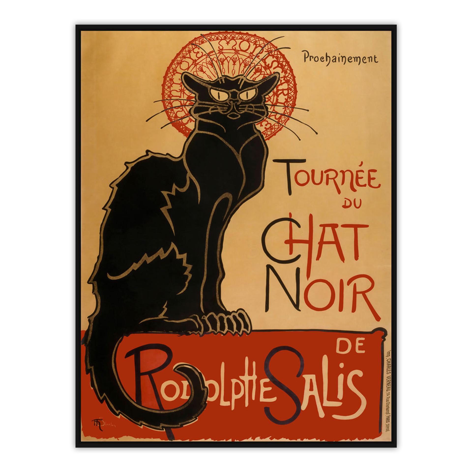 Le Chat Noir ポスター: Théophile Steinlen Black Cat アール