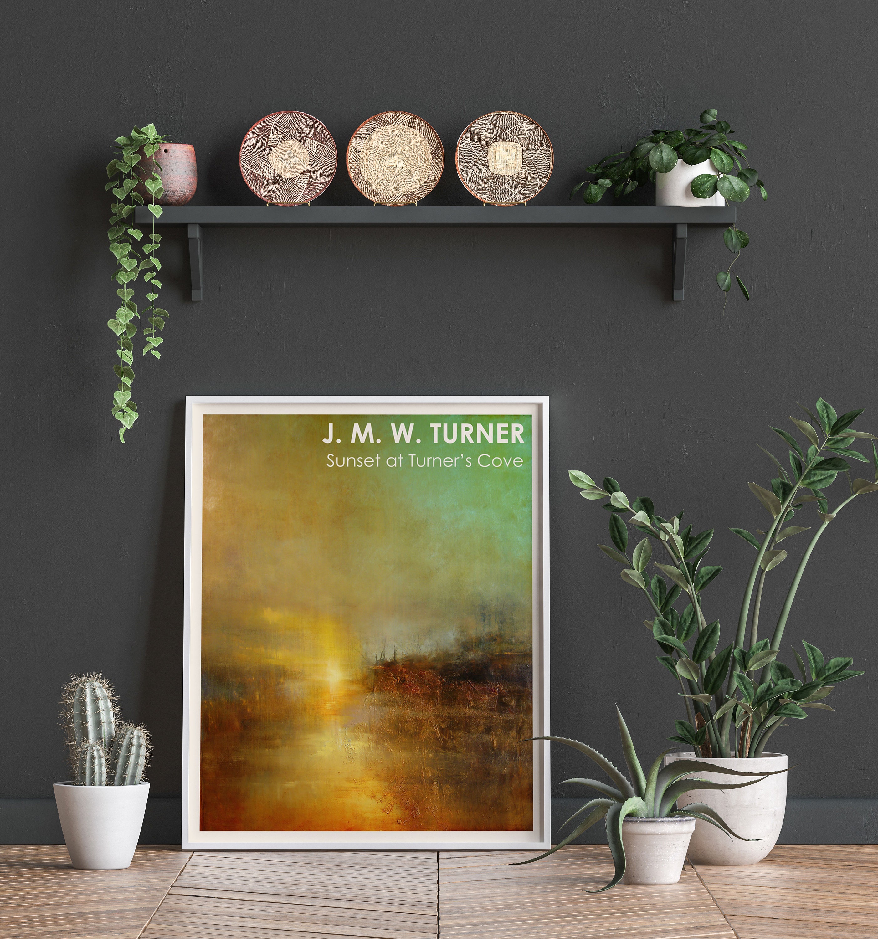 Sunset at Turners Cove by William Turner Modern Painting Abstract Oil