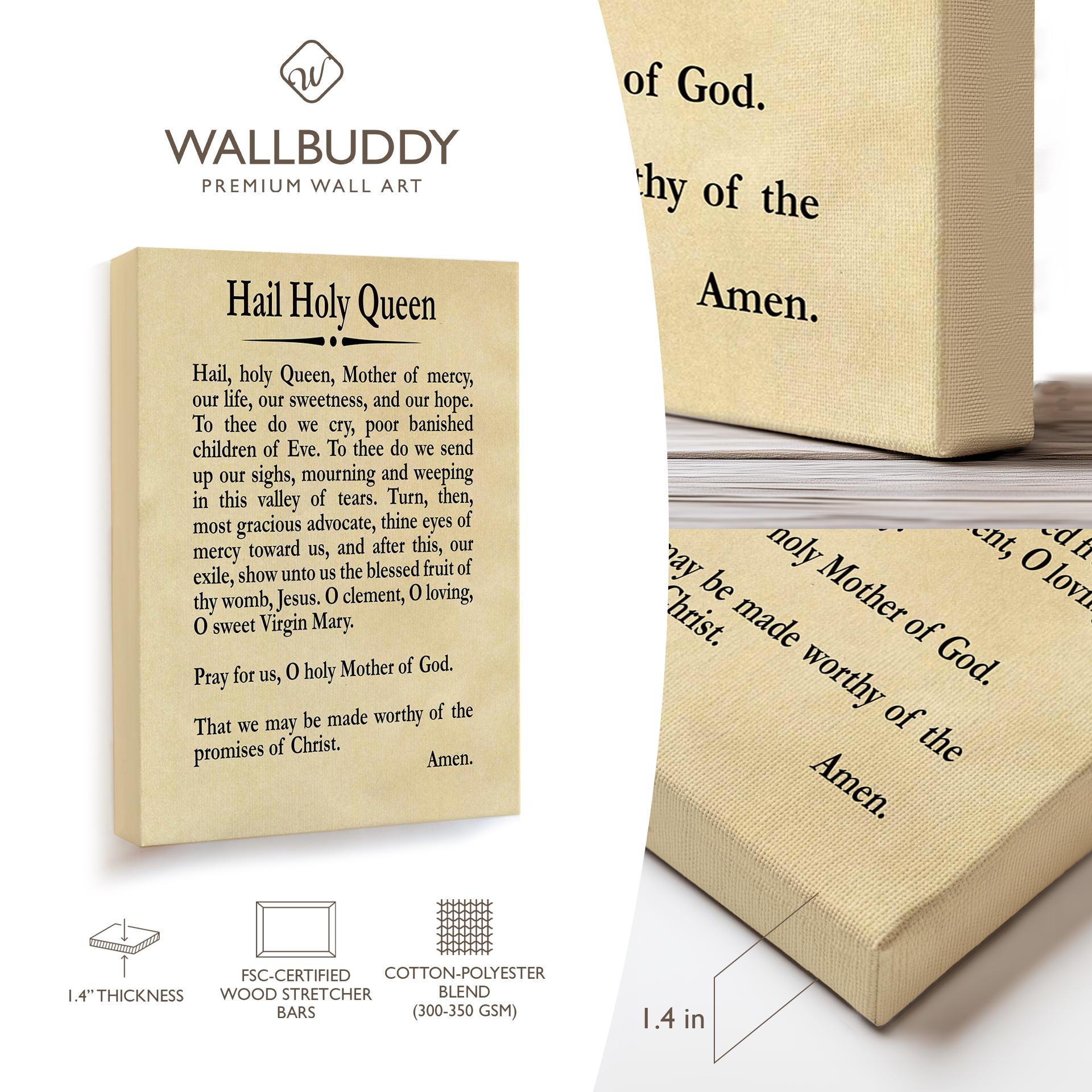 Hail Holy Queen Prayer Print: Catholic Home Decor - Etsy