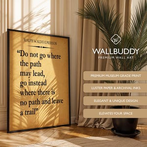 Emerson Quote Print: Inspirational Wall Art, Independence Gift image 4