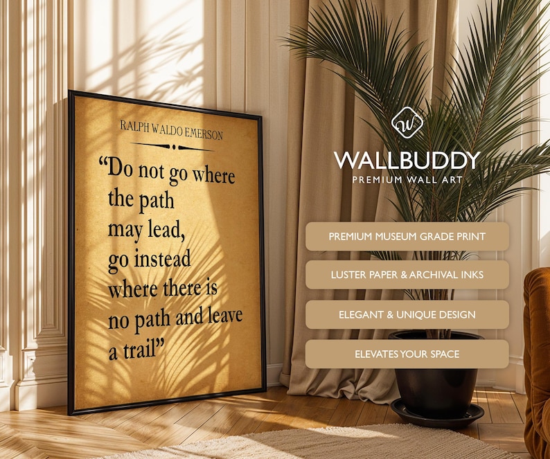 Emerson Quote Print: Inspirational Wall Art, Independence Gift image 4
