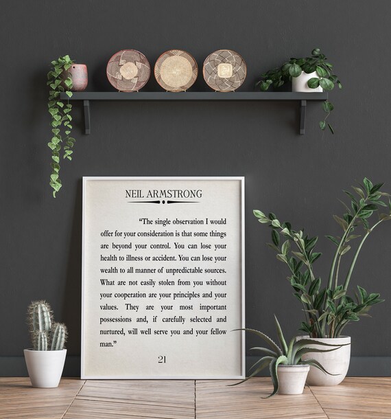 Neil Armstrong Citation Integrite Citation Societe Citation Etsy Canada