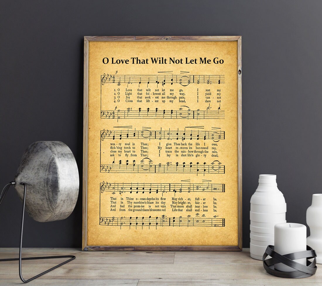 O love that will not let me go hymn sheet print music sheet poster