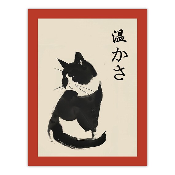 原画#2929 ニューヨーク 黒猫 鳥 水彩画 ドローイング インテリア