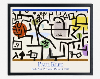 Paul Klee Abstract Painting 'Rich Port' Poster - Captivating Art for Inspired Spaces Paul Klee Abstract Painting 1938 Travel Poster