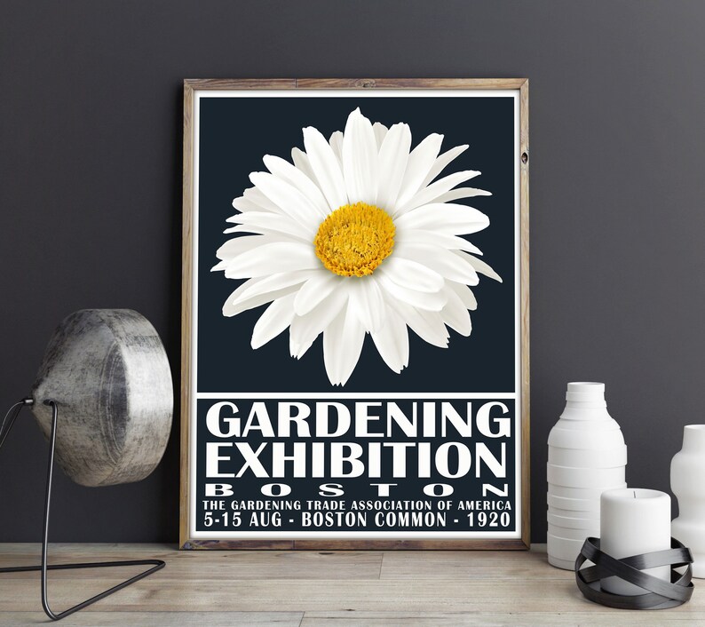 Gardening Exhibition Poster Wildlife poster Boston 1920