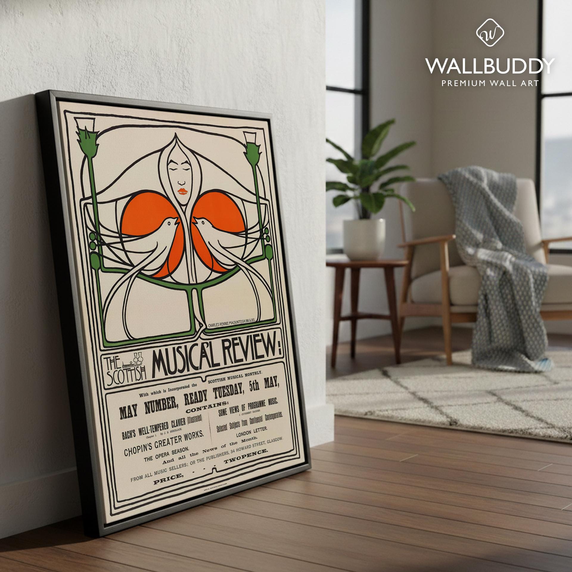 Charles Rennie Mackintosh Scottish Art Nouveau Poster: Glasgow