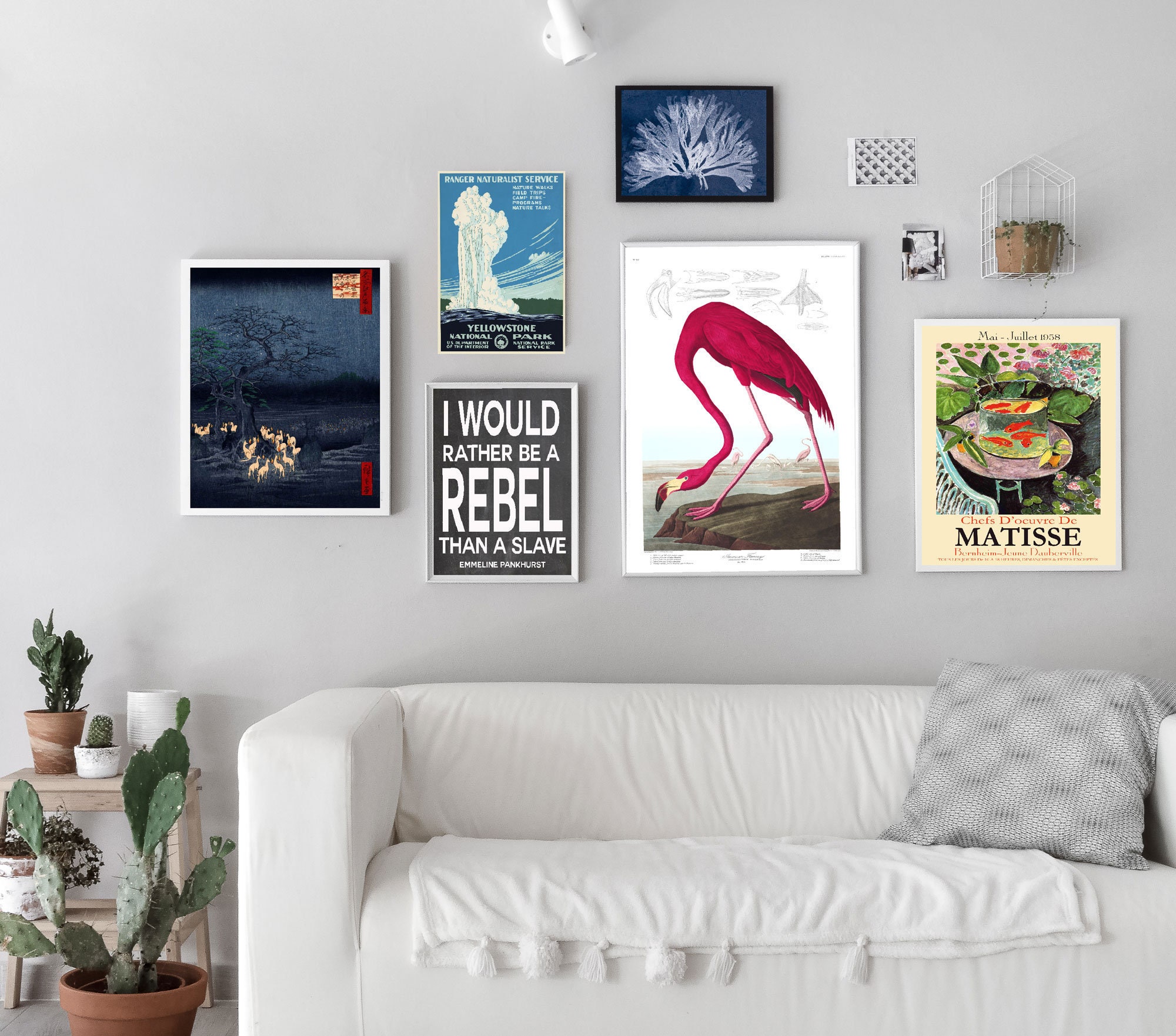 Ready Made Gallery Wall Art Set of Prints of Various Sizes Gallery Wall