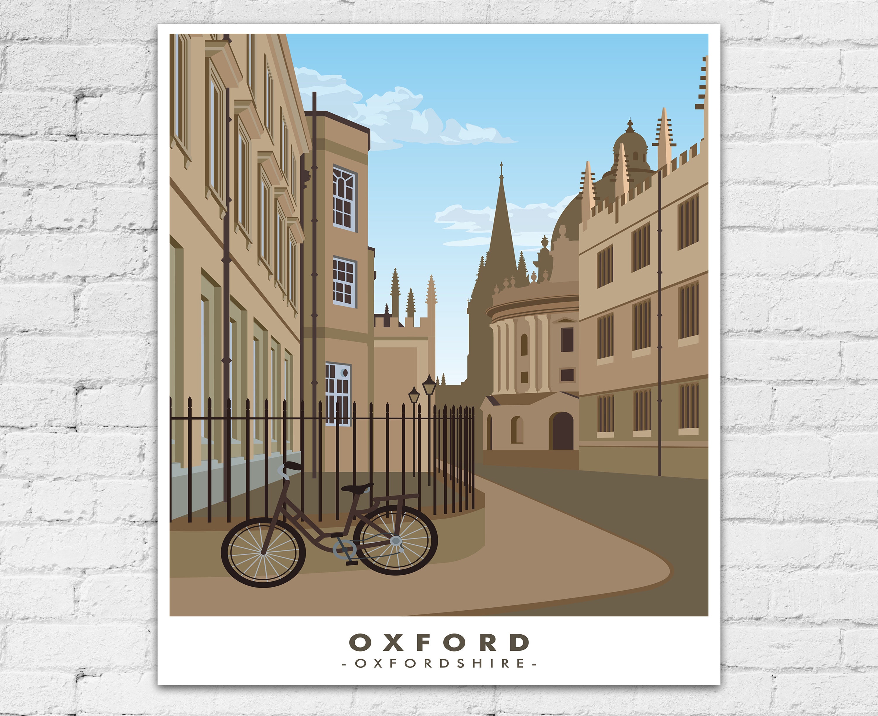 Oxford Travel Poster Oxford University Graduate Gift Etsy UK