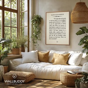Ralph Waldo Emerson Zitat Print: Oft und viel lachen - Wandkunst Bild 2