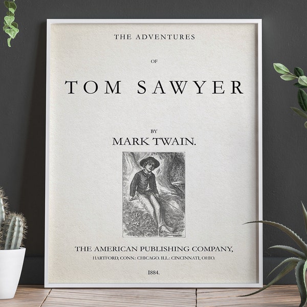 Tom Sawyer Book Page Large Mark Twain Buchkunst