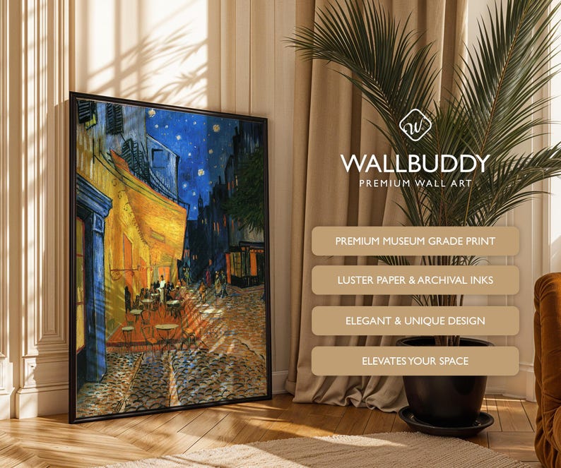 Van Gogh Cafe Terrace at Night Print: Arles, France - Museum Quality image 4