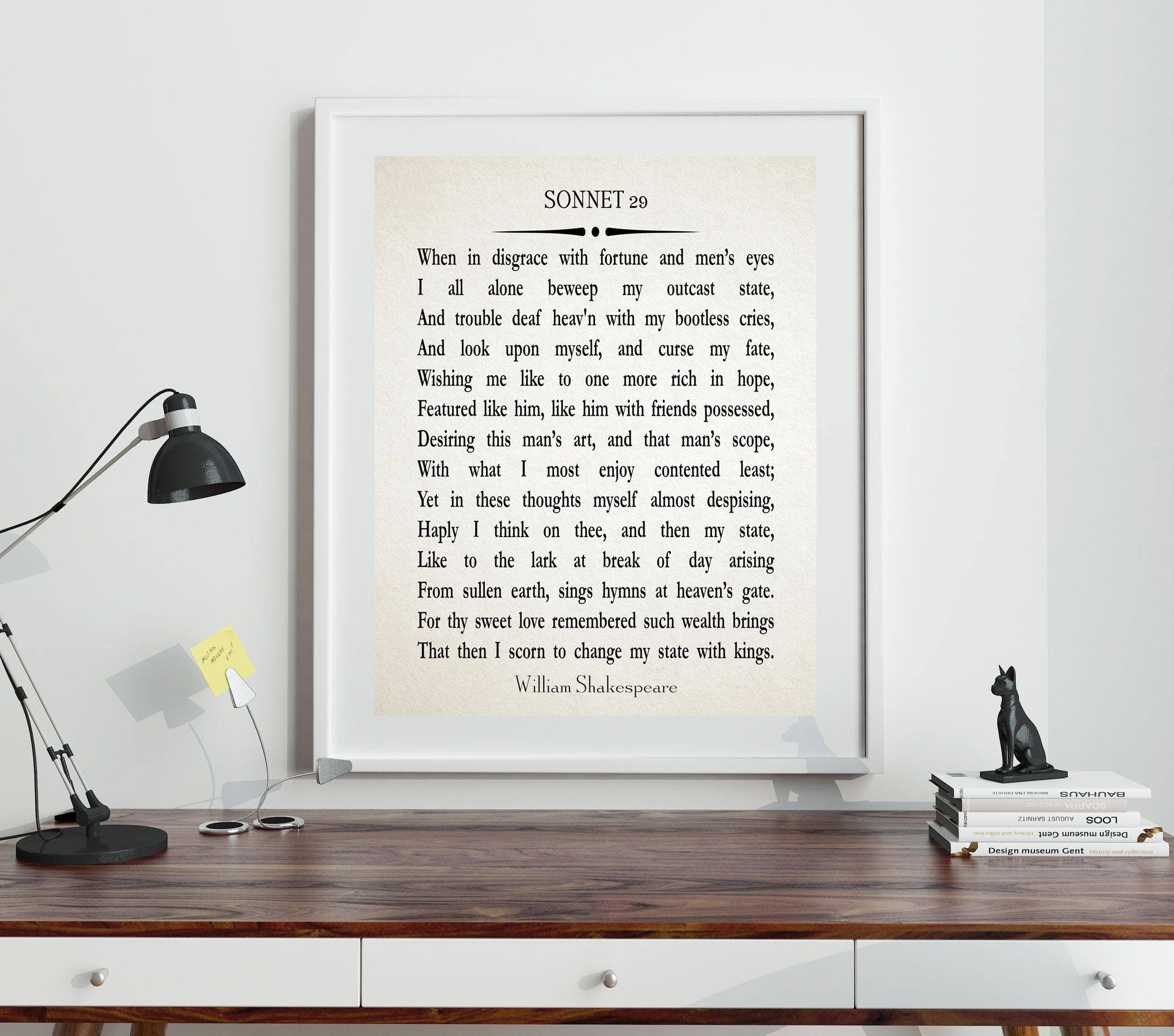 Sonnet 29 By William Shakespeare Poetry Wall Art Poetry Print Etsy