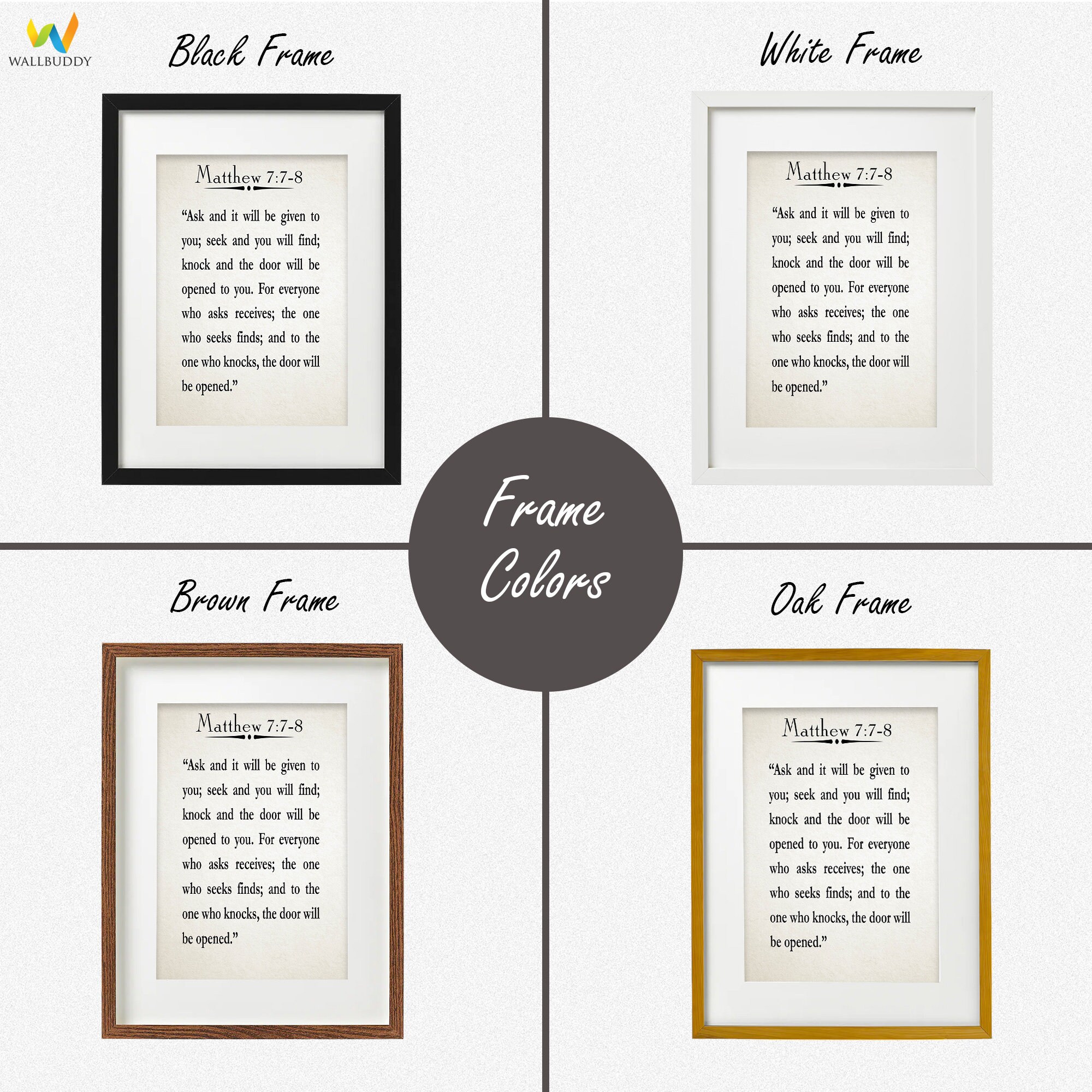 Scripture Print Matthew 7:7-8 Bible Print Bible Decor Bible - Etsy