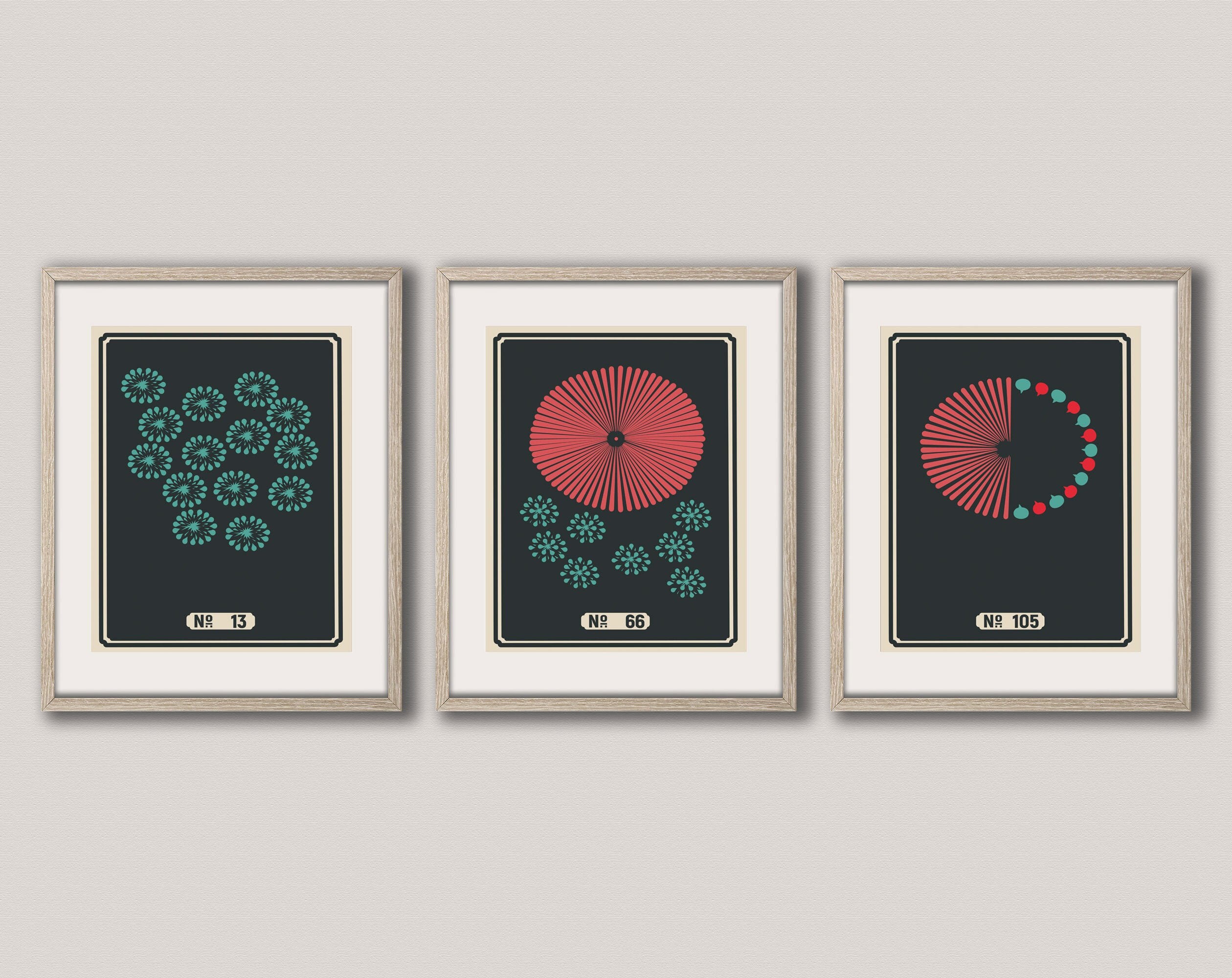 Japanese Minimalist Art Japanese Culture Art Set of 3 Japanese Pop Art