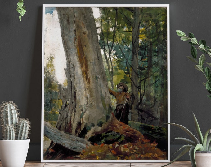 Winslow Homer Tree Painting Old Friends by Winslow Homer 1894 Tree Painting Tree Poster Environmental Art Woodcutter Painting Woodsman Paint