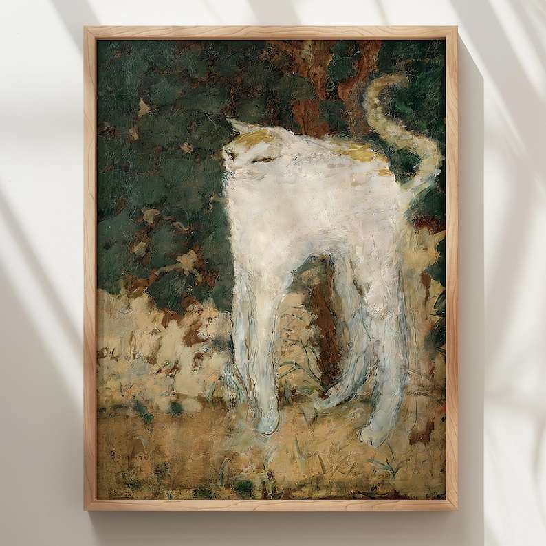 Pôster de arte do gato Le Chat Blanc: estilo Pierre Bonnard, arte francesa imagem 7