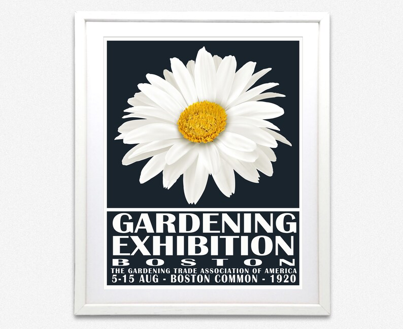 Gardening Exhibition Poster Wildlife poster Boston 1920