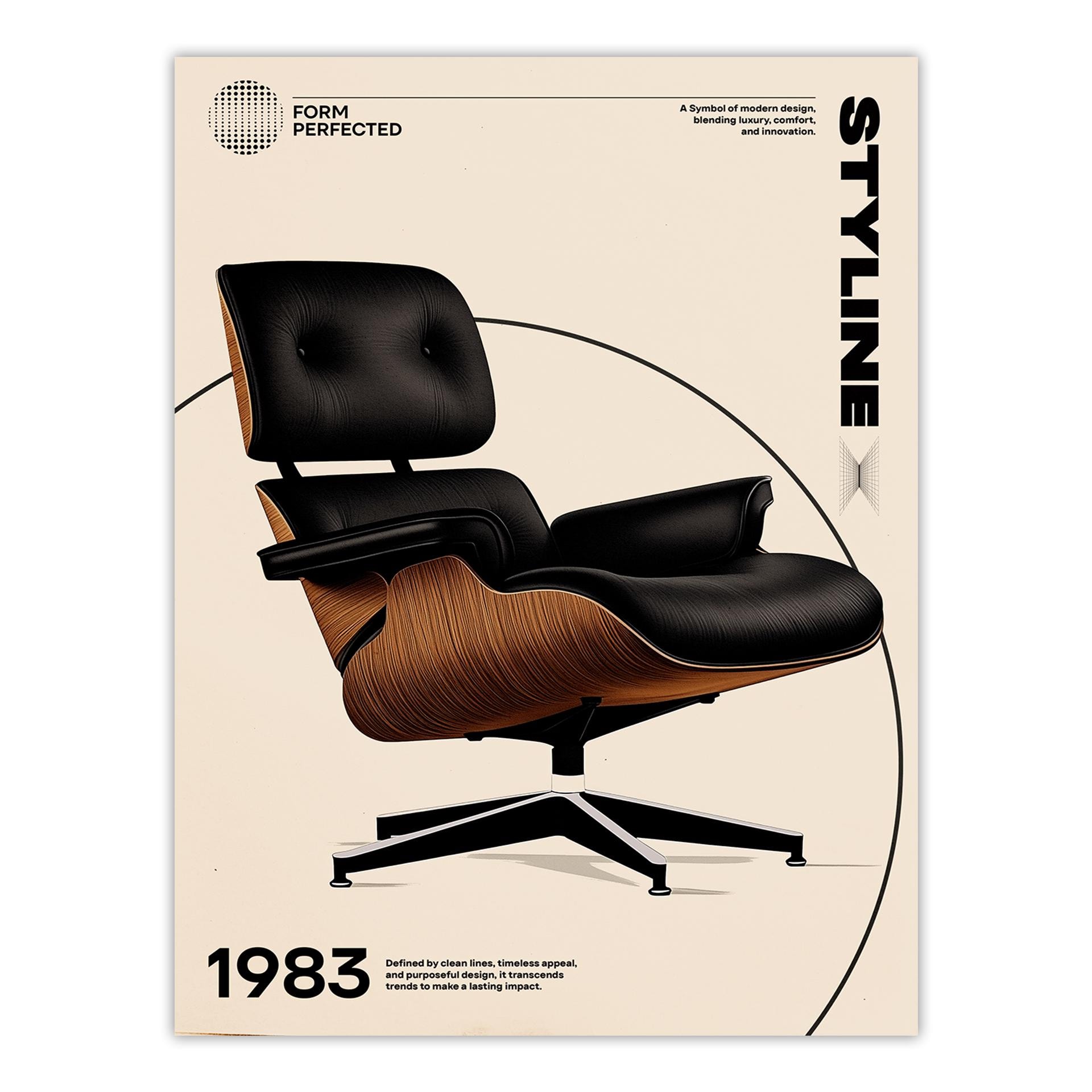 Eames Lounge Chair Exhibition Poster: Mid-century Modern Art